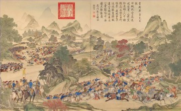 Lang shining war traditional Chinese Oil Paintings